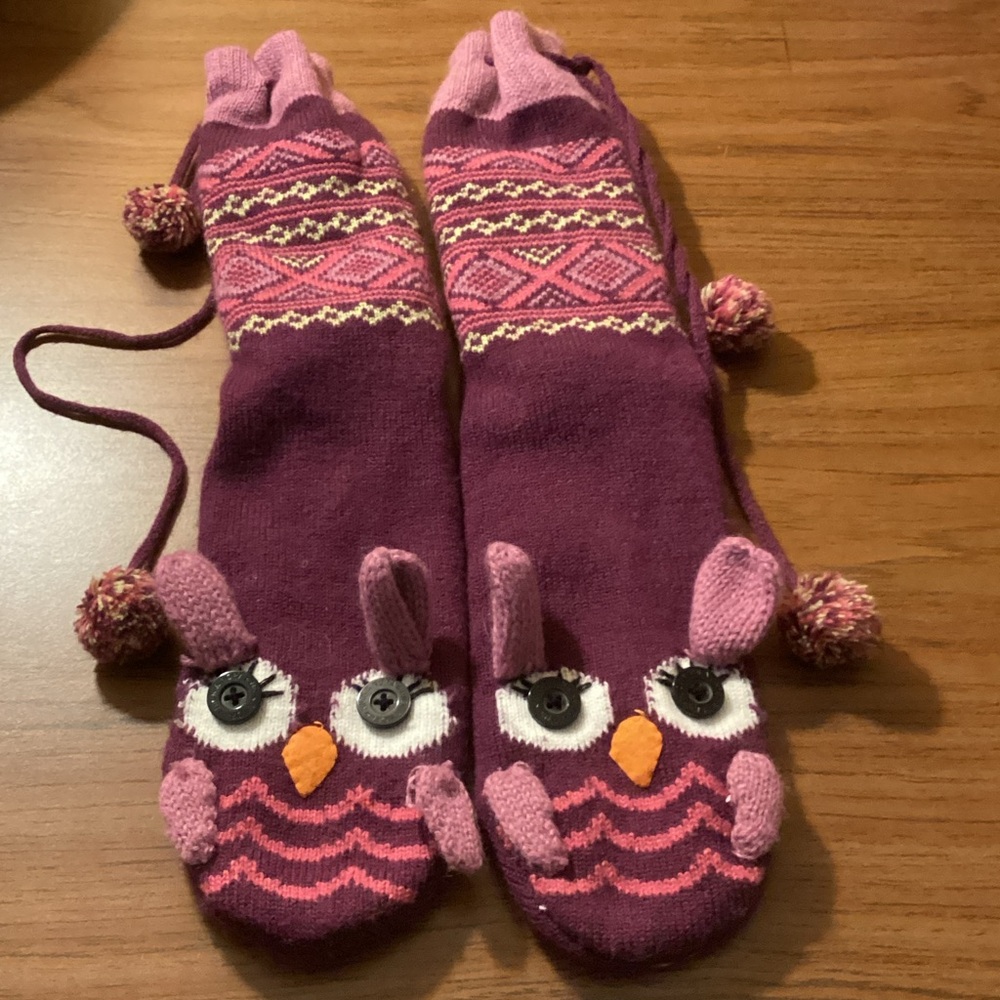 Nick & Nora Pink and Purple Knit Slippers
